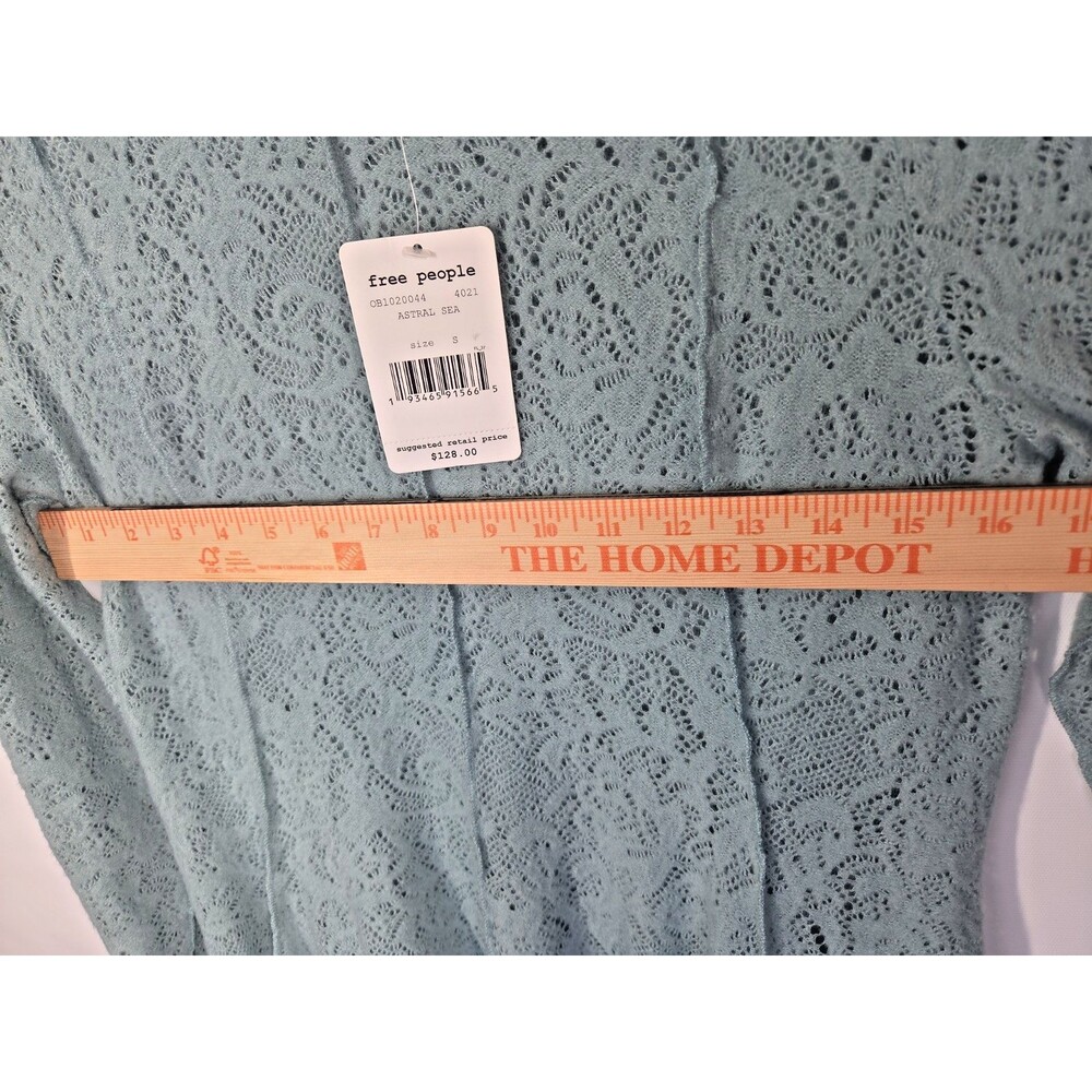 NWT Free People Astral Sea Coffee in the Morning Lace Tunic Skater Dress SMALL - Picture 10 of 12